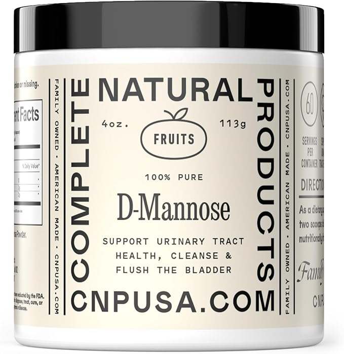 D Mannose Powder Supplement 4oz - D Mannose for UTI Support, Pure D-Mannose Powder for Bladder Urinary Tract Health, Easy Mix Concentrate, No Fillers, Non GMO Gluten Free, Kosher Certified Made USA