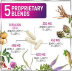 Menopause Supplements for Women - Hot Flash Night Sweats & Menopause Relief Pills - Probiotic Blend 8 Billion CFU Per Serving with Dong Quai & Black Cohosh - Vaginal, Digestive Support - 120 Capsules