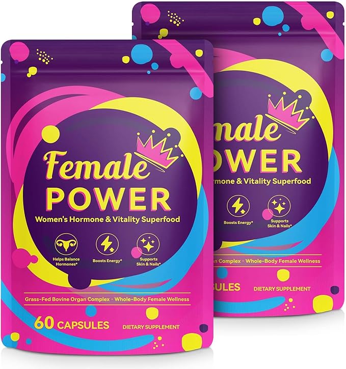 2 Pack Beef Organ Supplement for Women, Natural Grass Fed Beef Liver Capsules, Hormone Balance for Women, for Support Balance Hormones, Energy, & More and Menstrual Cycle,Skin Care