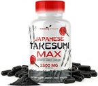 Takesumi Activated Charcoal Capsules 2500MG - Pure Activated Charcoal Supplement from Bamboo for Max Absorption, Detox & Gut Nutrition - 120 Vegetarian Capsules by Powered X Plants