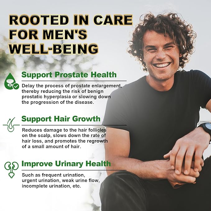 2 Pack Saw Palmetto for Men Gummies, Extra Strength DHT Blocker for Men, with Pumpkin Seed Oil & Biotin, Support Prostate, Urinary Health & Hair Growth, Hormone Balance, Sugar Free, Vegan, 120ct