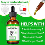 Dog Antibiotics for Skin Infection, Antibiotic for Dogs, Natural Antibiotics for Dogs Multivitamin Support Immune and Dog Allergy Itch Relief, Pet Antibiotics Supplement, 2 Fl Oz