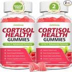 Cortisol Gummies for Women, 16-in-1 Sugar Free Cortisol Supplements for Women with Ashwagandha, Rhodiola Rosea, Magnesium, L-theanine for Relaxation, Zzz, Cognition, Raspberry Flavor, 120Ct