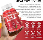 High Absorption Magnesium Gummies for Adults，Magnesium Supplement for Muscle, Nerve, Bone and Heart Support, Vegan, Non-GMO，Raspberry Flavor (60 Count（Pack of 1）)