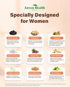 Menopause Supplements for Women, Vitamin D3 & B6, Menopause Relief Probiotics Supports Hot Flashes, Night Sweats, Bloating & Gut Health with Black Cohosh, Herbs, Collagen | 60 Veggie Caps