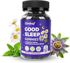 Sleep Gummies No Melatonin - Kids Sleep Gummies with L-Theanine, Magnesium & Herbal Blend, 60 Vegan Sleep aids for Adults, Reduces Nighttime Overthinking