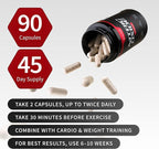 Snap Supplements Nitric Oxide Booster Pre Workout, Muscle Builder - L Arginine, L Citrulline 1500mg Formula, Tribulus Extract & Panax Ginseng, Strength & Endurance (90 Capsules)