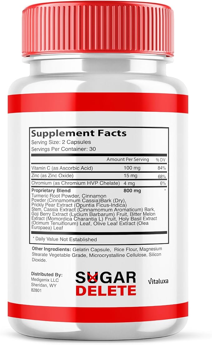 Sugar Delete Capsules - SugarDelete Blood Support Pills Maximum Strength Japan Supplement Advanced Formula Premium All Natural Vitamin Japanese Blend Overall Health Wellness Reviews (60 Capsules)