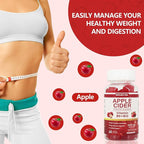 Apple Cider Vinegar Gummy Vitamins - 60 Count - Vitamin B12, Gelatin-Free, Gluten-Free