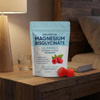 Magnesium Bisglycinate Gummies, 400mg Magnesium Bisglycinate Chelate with Sea Salt & Raspberry Powder, Vegan, 60 Gummies (2)