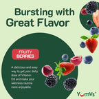 YUM-V'S Maxi Health Vitamin D3 Gummies 5000 IU 125mcg D3 Gummies - Support Immune Support, Strong Bone Health - Non-GMO, Gluten-Free, Dairy-Free, Vitamin D Gummy(120 Count)