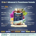 Totaria 2 Packs TUDCA 1000mg Liver Support Supplement with Milk Thistle, NAC, ALA, 80% Silymarin, 15-in-1 Extra Strength Bile Salts