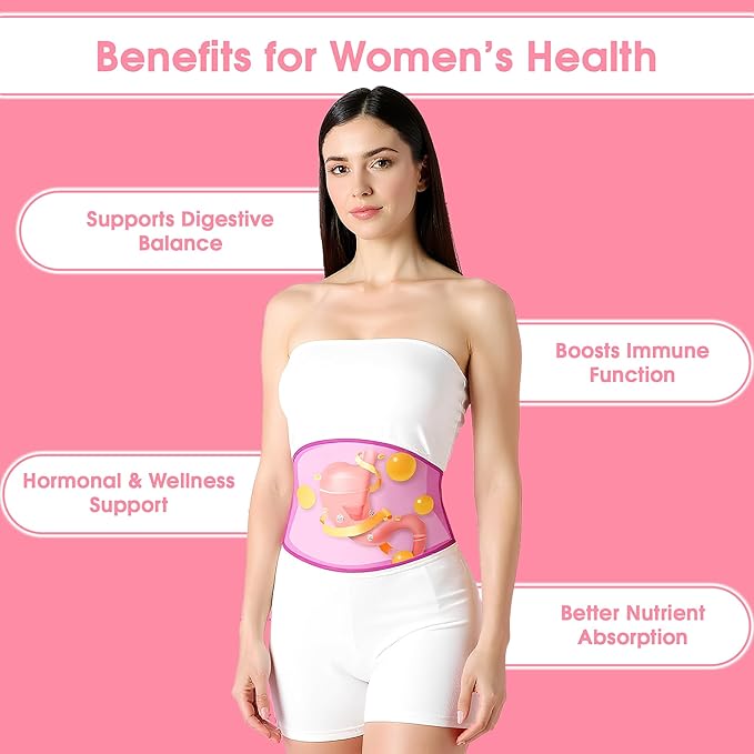 Women's Probiotics 150 Billion CFU – 34 Strains with Organic Prebiotics & Digestive Enzymes – Urinary Tract & Digestive Health – 60 Vegan Capsules with D3 and Biotin – Gluten-Free, Non-GMO, Dairy-Free