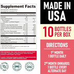 Heivy Marine Liquid Collagen for Women 10000mg, 133% Higher Absorption, CoQ10 Biotin Vitamins, USA GMP, 3rd Party Tested, Non-GMO Gluten Free, 50mL 10 Bottles