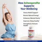 1 Body Ashwagandha Complex Supplement, Focus and Energy Support, 120 Vegan Capsules