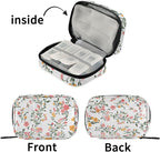 Floral Weekly Medicine Pill Organizer Travel Pill Case Box Holder Container Small for Vitamin Supplement