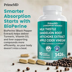 32-in-1 Liver Support with Milk Thistle Supplement – Liver Detox with Silymarin, Artichoke Extract & Beetroot Powder – Comprehensive Wellness Formula for Liver Cleanse – 1426mg (270 count) (Pack of 3)