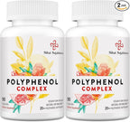 67,500 MG Polyphenols Supplement - Powerful Antioxidants & Polyphenol for Age Defense, Polyphenol Superfood, Quercetin, Resveratrol, Plant-Based & Energy, Immune Support, 180 Capsules