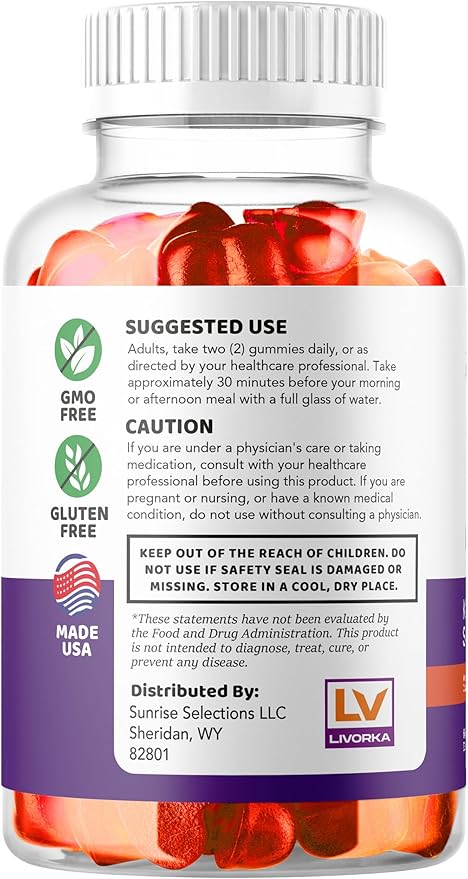 LIVORKA (5 Pack) Ultra Quick Keto ACV Gummies, UltraQuick KetoACVGummies 1050MG, UltraQuickKeto Plus ACV Gummys Support, UltraQuickKeto, UltraQuickKetoPlus Gummy, 300 Gummies for 5 Months