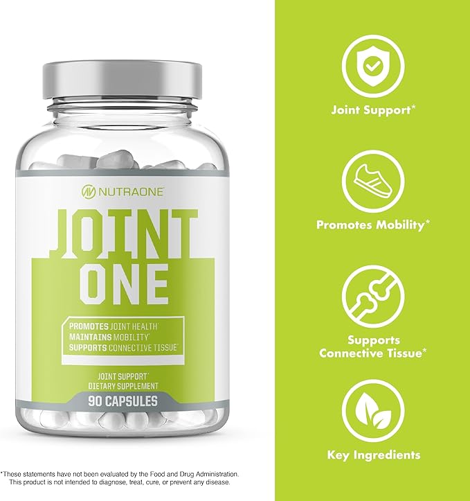 JointOne Joint Support by NutraOne - Joint Supplement for Women and Men to Help Maintain Joint Health with Collagen, Glucosamine, and Turmeric* (90 Capsules)