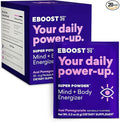 EBOOST SUPER POWDER Drink Mix - Acai Pomegranate 0.2 oz 20 Pack Hydration Energizer Electrolytes Powder - 13 Vitamins & Minerals - 110 mg Caffeine - 0 Added Sugar - No Artificial Flavors or Sweeteners
