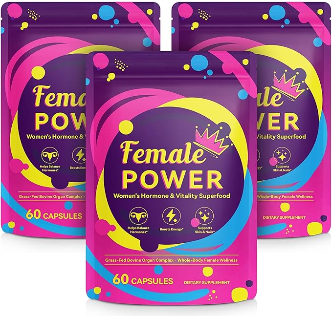 3 Pack Beef Organ Supplement for Women,Hormone Balance for Women,Grass Fed Beef Liver Capsules Supplements for Womens Support Balance Hormones, Energy, Menstrual,Skin Care-180 Capsule
