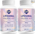 Liposomal Hyaluronic Acid Supplements 1000mg-High Bioavailable Dietary Hyaluronic Acid Capsules-with 200 mg Tremella Polysaccharides for Double Strength Skin Hydration,Joint Lubrication,2 Pack
