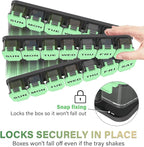 Extra Large Weekly Pill Organizer - XL Vitamin Holder with 7 Detachable Compartments, Portable Medicine Pill Organizer for Supplements, Daily Pill Case for Home and Travel,Green