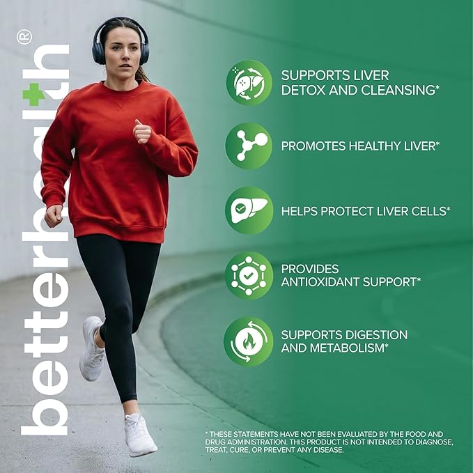 Liver Cleanse Detox & Repair Supplement with Milk Thistle, Dandelion Root & Artichoke Extract – Herbal Liver Support & Daily Detox Capsules for Men & Women, Vegan, 60 Count
