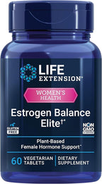 Life Extension Estrogen Balance Elite, Menopause Support Supplement, Hormone Balance, hot Flashes, Night Sweats, Vaginal Dryness, Gluten-Free, Non-GMO, Vegetarian, 60 Tablets.