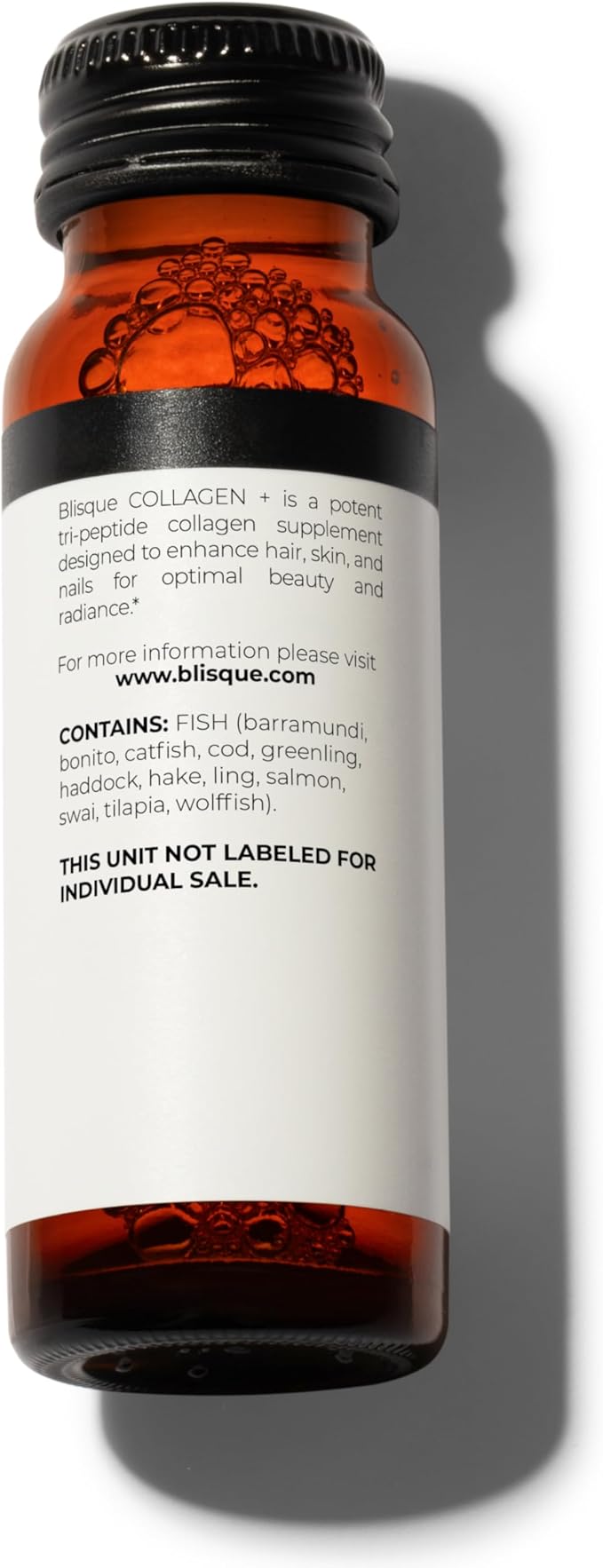 Blisque - Liquid Collagen Tri-Peptide Complex | with Biotin and Hyaluronic Acid | for Hair, Skin, and Nails | 10 Bottles | 10-Day Supply