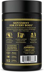 Ambrosia Mwendo Joint Support Supplement | BioCell Collagen, Tart Cherry & Cissus | Ligament, Tendon & Connective Tissue Support | ParActin for Mobility | 90 Veggie Capsules