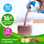 Orgain Organic Nutritional Vegan Protein Shake, Smooth Chocolate - 16g Plant Based Protein, Meal Replacement, 22 Vitamins & Minerals, Fruits & Vegetables, Gluten Free, Non-GMO, 11 Fl Oz (Pack of 24)