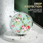 Nipichsha Pill Box, Small Pill Case for Purse & Pocket, Cute Travel Medicine Organizer, Portable Medicine Container Holder to Hold Vitamins, Medication, Fish Oil & Supplement, Graceful Peony