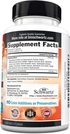 Glucosamine Chondroitin MSM Joint Support Supplement - Collagen Peptides, Turmeric and Ginger, Hyaluronic Acid, Glucosamine Chondroitin Sulfate for Joint Comfort - Gluten Free, Non GMO, 90 Capsules