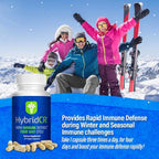 HybridCR Rapid Immunity Supplement | Zinc, Echinacea, Andrographis, Ginseng, Selenium, Gluten-Free & Non-GMO | 5-in-1 Immune Support Supplement | Pharmacist Formulated 2 Month Supply (60 Veggie Caps)