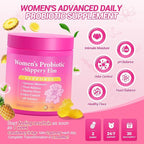 Her Juicy Feminine Probiotics Gummies, Premium Feminine Balance Gummies with Slippery Elm for Women's pH Balance, Healthy Odor, Flora and Immune Support – 30-Day Supply