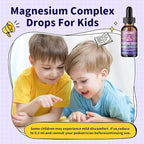 Kids Magnesium Liquid Drops-Magnesium Glycinate Liquid for Kids Supplement-w/L-theanine, Omega-3, Vitamin B6, D3 - for Sleep, Relaxation, Brain, Bones - Pineapple Flavor, 2 Fl Oz