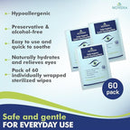 NOVEHA 180Pcs Daily Hygienic Eyelid & Lash Wipes | Individually Wrapped Cleansing Eyelash Wipes - For Blepharitis & Itchy Eyes, Demodex and Natural Makeup Remover & Daily Cleanser (3 Pack)