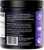 Doctor Formulated Triple Magnesium for Sleep, Calm & Relaxation with Chelated Magnesium Glycinate, L-Theanine, Passionflower & Evodia – Non-Habit, No Melatonin Magnesium Sleep Aid Support Supplement