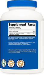 Nutricost Magnesium+ Extra Strength 420mg, 240 Capsules - 120 Servings. Magnesium Oxide and Glycinate - Non-GMO, Gluten Free, Vegan Friendly