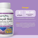 Stress-Relax Tranquil Sleep by Natural Factors, Sleep Aid with Suntheanine L-Theanine, 5-HTP, Melatonin, 45 Softgels