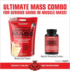 MuscleMeds Carnivor Mass Anabolic Beef Protein Gainer, Vanilla Caramel, 10 Pounds