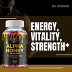 Alpha Honey Gummies, Official AlphaHoney Supplement Gummy - Maximum Strength, All Natural Formula for Energy, Stamina & Performance, Advanced Formula AlphaHoney Health Support Reviews (2 Pack)