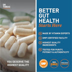 Dr. Tobias Deep Immune Probiotics & Prebiotics - Dual Action Digestion & Immune Support with PreforPro Prebiotics & Delayed Release Spore Forming Probiotics for Women & Men - 60 Capsules (30 Servings)
