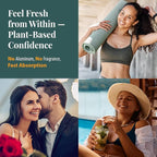 Women's Body Deodorizing Supplement – Chlorophyll Capsules for Body Odor, Fresh Breath & Gut Detox, for Social Confidence – Vegan with Matcha Green Tea, Apple Cider Vinegar (60 Caps)