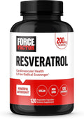 Force Factor Resveratrol Supplement to Support Heart Health, Antioxidants Supplement and Free Radical Scavenger Made with Japanese Knotweed, Vegan, Non-GMO, 120 Vegetable Capsules