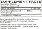 Futurebiotics Korean Panax Ginseng Energy, Memory & Brain Health Support, Non-GMO, 120 Capsules
