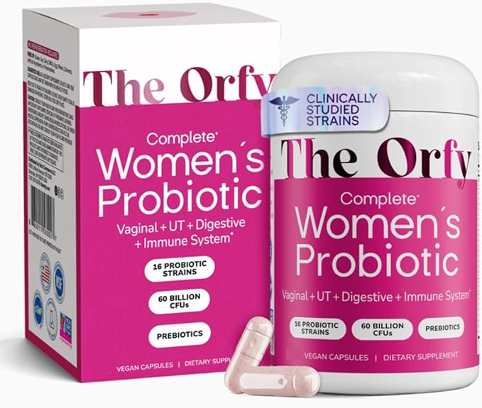 Complete Probiotics for Women - Vaginal, UT, Digestive & Immune Health - 60 Billion CFU, 16 Strains, Prebiotics and Probiotics for Women pH Balance Healthy Vaginal Odor - Once Daily