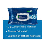 McKesson Staydry Disposable Washcloths with Aloe, Pre-moistened, 8 X 12", Soft Pack